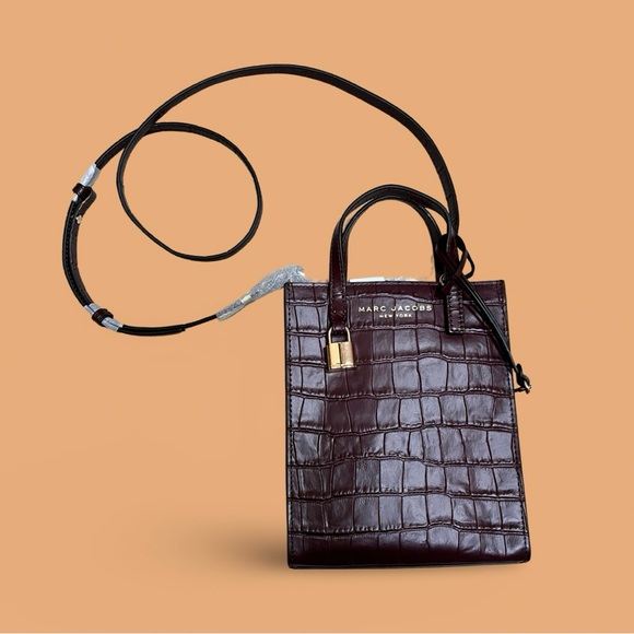 Marc Jacobs Croc Embossed Crossbody Micro Tote - Picture 6 of 6